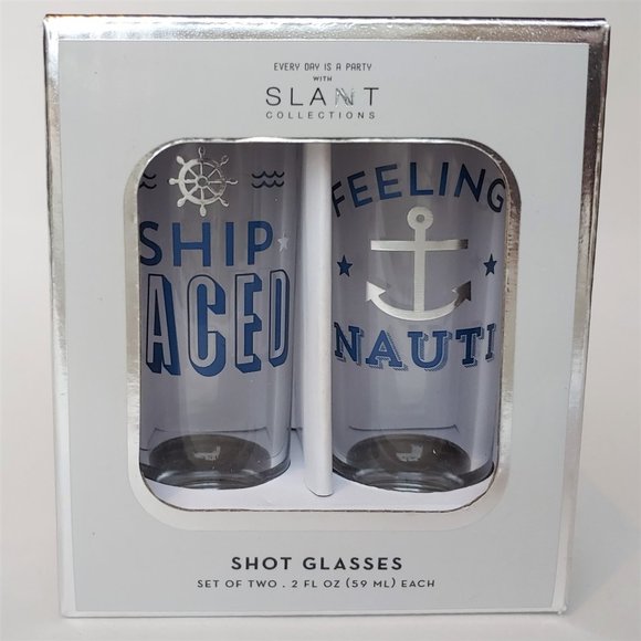 New Francesca's Collection Nautical Shot Glasses - Picture 1 of 3